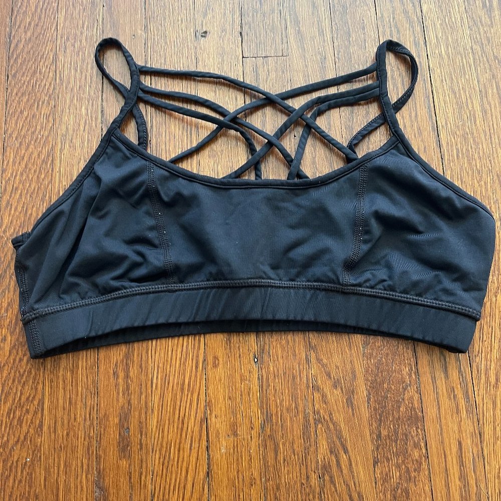 Sexy cross front athleisure bra - gently used